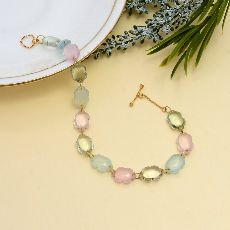 Multicolored Heaven cloud 18k yellow gold bracelet