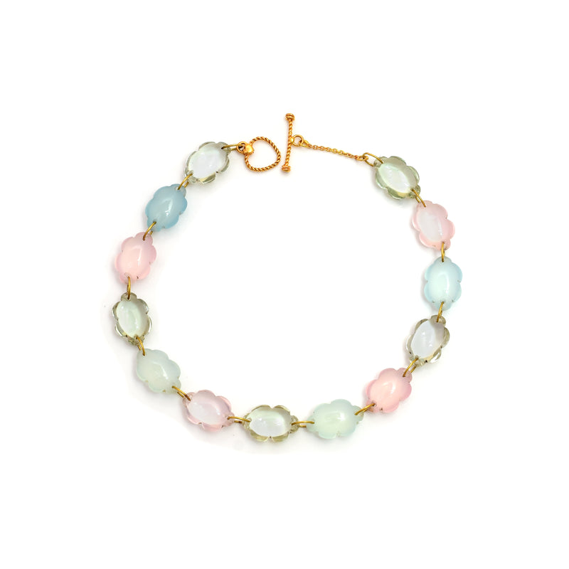 Multicolored Heaven cloud 18k yellow gold bracelet