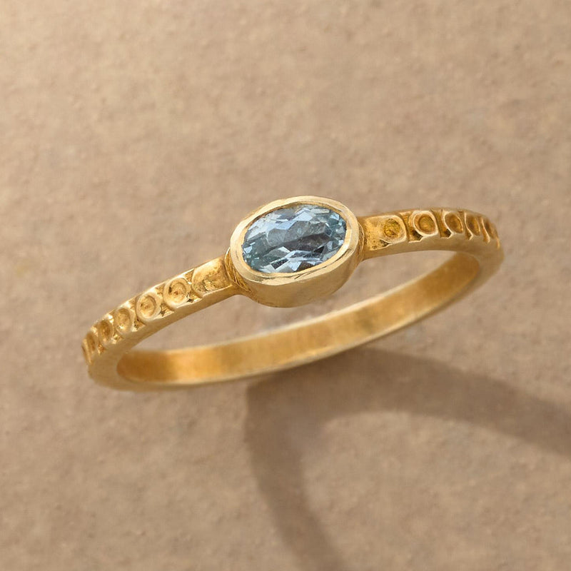 Sundance Larkspur Blue topaz Gemstone 14k Gold Vermeil 925 sterling Silver rings