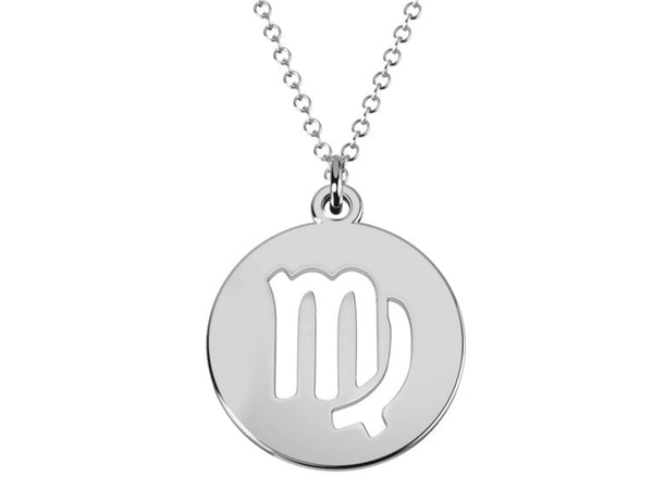 Virgo Zodiac astrology Sign Pendant Necklace - Sterling Silver-mothers day gifts