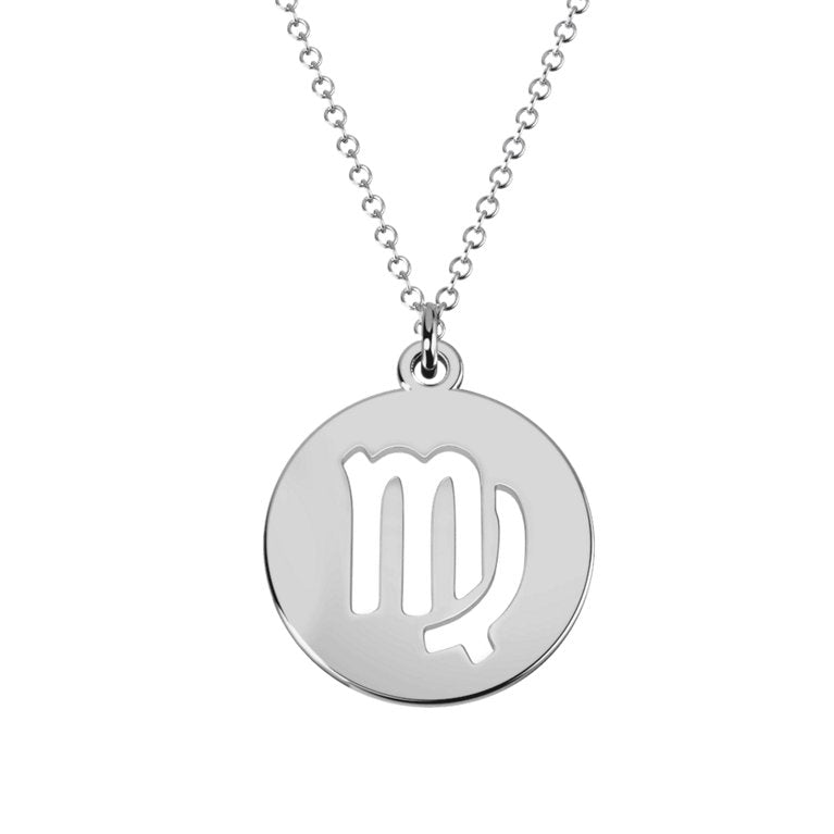 Virgo Zodiac astrology Sign Pendant Necklace - Sterling Silver-mothers day gifts