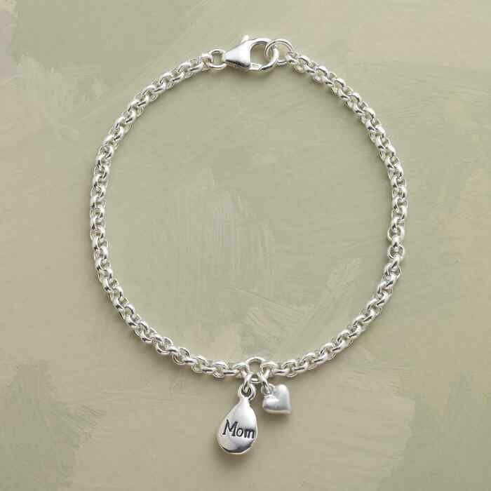 Sundance style Mother's love mom heart charm 925 silver designer bracelet gift